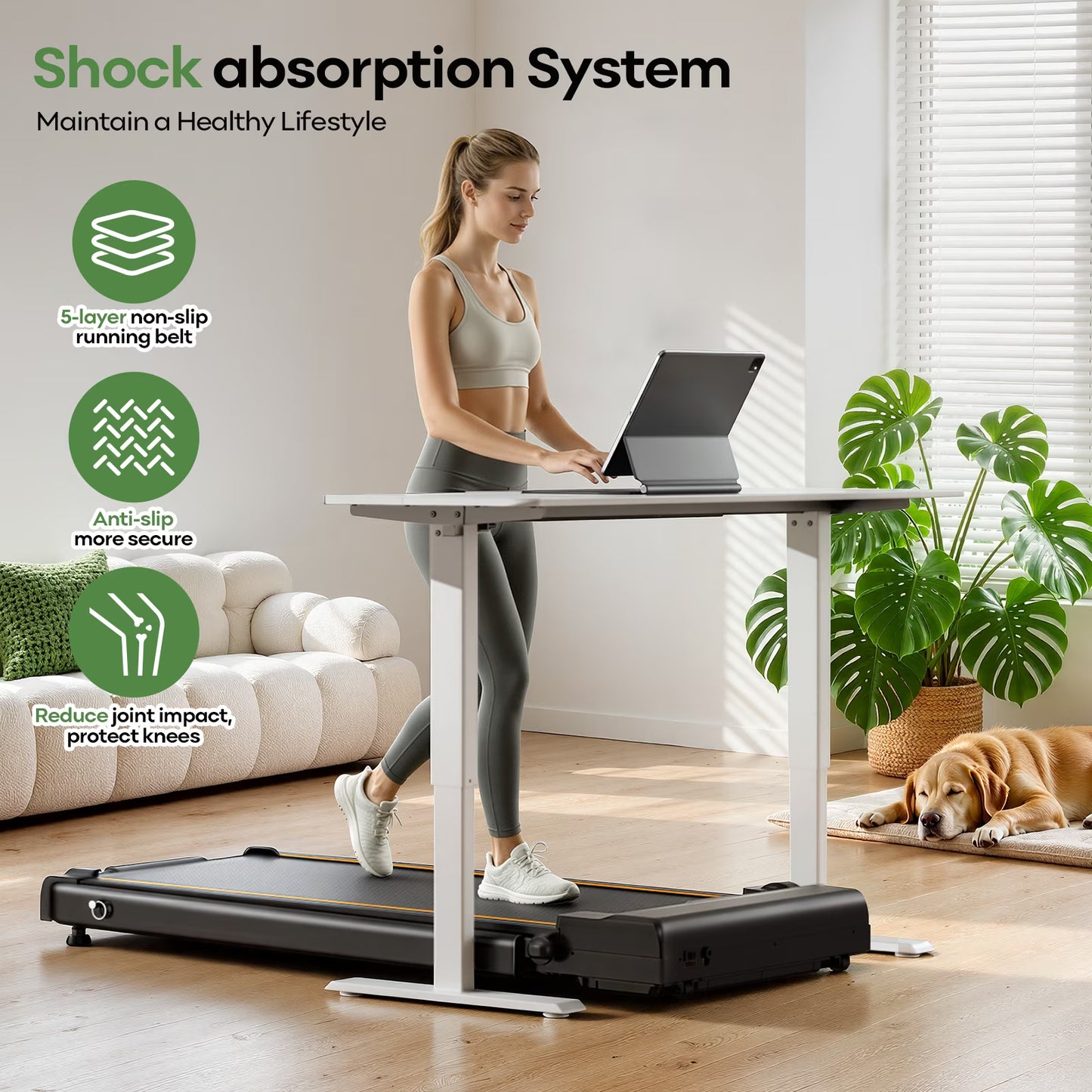 16% Incline Walking Pad Treadmill, 4-in-1 Foldable Under Desk Treadmill with Handles, 2.5 HP Quiet Motor, 330 lb Capacity