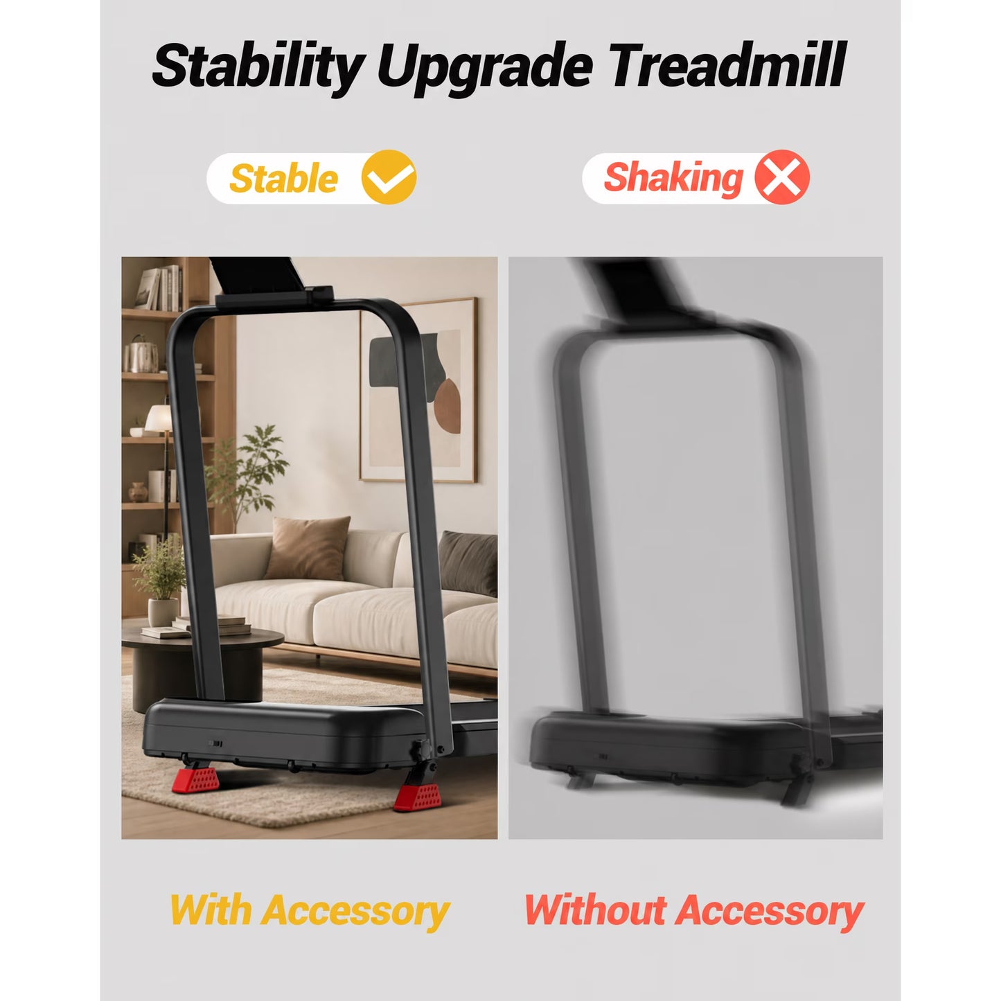 15% Incline Walking Pad with Handle Bar, 2.5HP Under Desk Treadmill 0.6-6.2MPH for Home Office, 300 LBS Weight Capacity