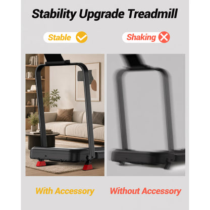 15% Incline Walking Pad with Handle Bar, 2.5HP Under Desk Treadmill 0.6-6.2MPH for Home Office, 300 LBS Weight Capacity
