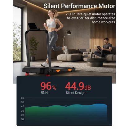 15% Incline Walking Pad with Handle Bar, 2.5HP Under Desk Treadmill 0.6-6.2MPH for Home Office, 300 LBS Weight Capacity